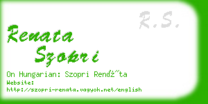 renata szopri business card